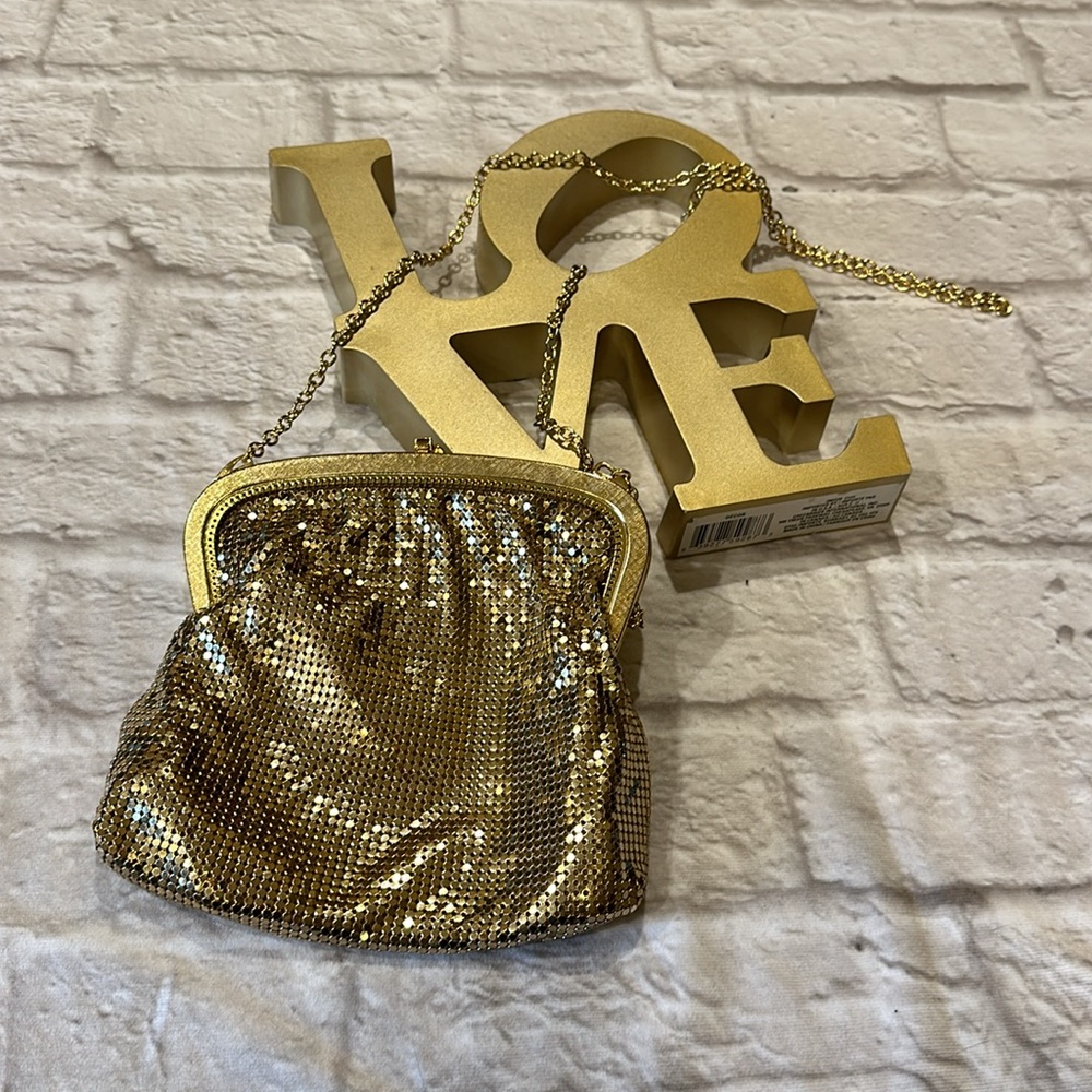 Whiting & Davis Gold Mesh Purse
Rhinestone Clasp Evening Bag
